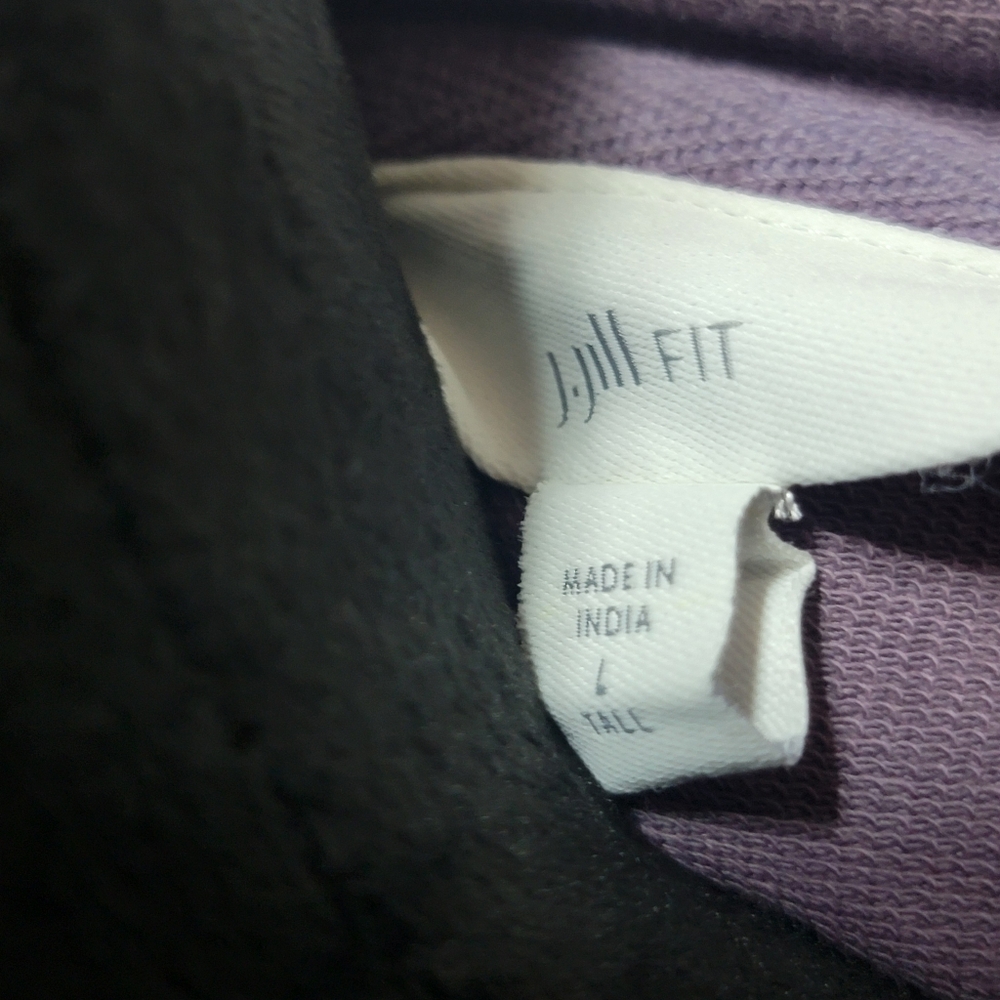 J. Jill Purple and Pink Tie-Dye Zip-Up Hoodie SIZE L Tall. #625 - Picture 2 of 6